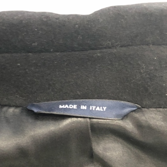 LORO PIANA BROOKS BROTHERS Long Overcoat Men's 48L Black 100% Wool Storm System - Picture 9 of 13